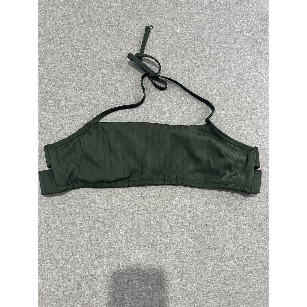 NWT Lululemon Size XL Ribbed Halter Cross Back Top Bikini Swim Olive - Picture 1 of 6